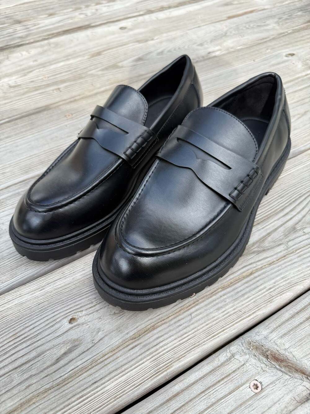 Zara Men Black Chunky Sole Penny Loafers Size EUR 41 US 8 New With Tags Minimali
